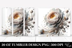 Abstract Glossy Ranunculus Golden Insertions | 20 oz Product Image 1