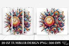 Colorful Whimsical Sun & Vibrant Rainbow | 20 oz Tumbler Product Image 1