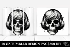 Simple Digital Skull Clipart, High-Res 20 Oz Tumbler Product Image 1