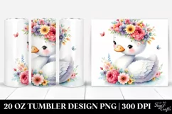 Cartoon-Style Swan PNG Product Image 1