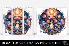 Magical Celestial Mushroom Clipart 20 Oz Tumbler Product Image 1