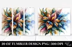 Wooden Stained Iris Abstract | 20 Oz Tumbler Product Image 1