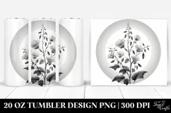 Nightshade Digital Art,Dark Floral Design 20 oz Tumbler Product Image 1