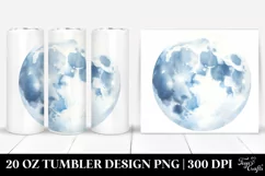 Simple Moon Watercolor Art | Tshirt|Tumbler|Mug|Clipart Product Image 1