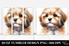 Cute Watercolor Dog 20 Oz Tumbler Product Image 1