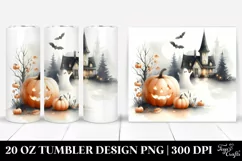 Vintage Halloween Pumpkin Scene | 20 oz Tumbler Product Image 1