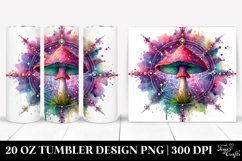 Magical Celestial Mushroom Clipart 20 Oz Tumbler Product Image 1