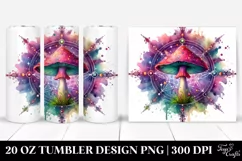 Magical Celestial Mushroom Clipart 20 Oz Tumbler Product Image 1