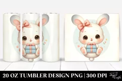 Pastel Retro Baby Bunny Tumbler Product Image 1