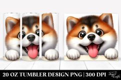 Crazy Looking Akita | 20 Oz Tumbler Product Image 1