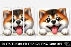 Crazy Looking Akita | 20 Oz Tumbler Product Image 1
