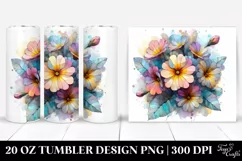 Abstract Stained Primrose Clipart 20 Oz Tumbler Product Image 1