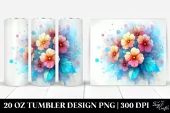 Abstract Stained Primrose Clipart 20 Oz Tumbler Product Image 1