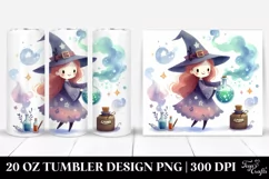 Washed Watercolor Witch,Funny Witch | 20 oz Tumbler Product Image 1