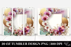 Vibrant Abstract Orchid Frame | 20 Oz Tumbler Product Image 1