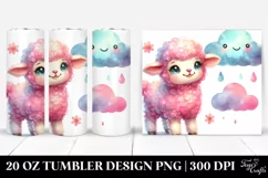 Smiling Baby Lamb with Cloud | 20 Oz Tumbler Product Image 1