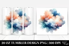 Abstract Cloud Clipart, High-Res 20 Oz Tumbler Product Image 1
