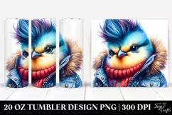 Winter Bird with Cool Haircut PNG Product Image 1