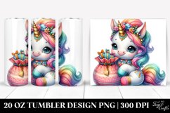 colorful Gifted Baby Unicorn. 20 Oz Tumbler Design Product Image 1