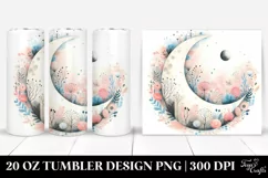 Whimsical Half Moon,Colorful Design | 20 oz Tumbler Product Image 1