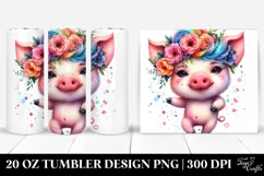 Happy Baby Pig Dancing | 20 oz Tumbler Product Image 1