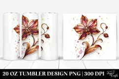 Abstract Wooden Small Stained Orchid | 20 oz Tumbler Product Image 1