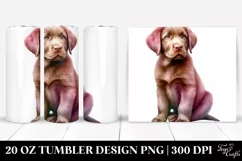 Cute Chesapeake Bay Retriever Clipart, High-Res 20 Oz Product Image 1