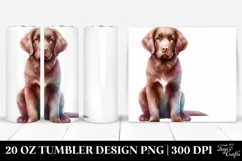 Cute Chesapeake Bay Retriever Clipart, High-Res 20 Oz Product Image 1