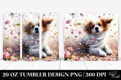 Dog Tumbling Spring Petals | 20 Oz Tumbler Product Image 1