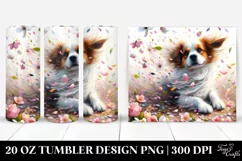 Dog Tumbling Spring Petals | 20 Oz Tumbler Product Image 1