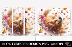Dog Tumbling Spring Petals | 20 Oz Tumbler Product Image 1