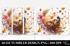 Dog Tumbling Spring Petals | 20 Oz Tumbler Product Image 1