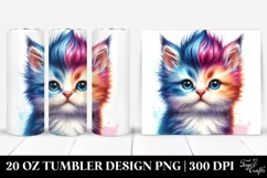 Aggressive Cat with Awesome Haircut PNG Product Image 1