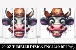 Crazy Funny Cow Portrait | 20 Oz Tumbler Product Image 1