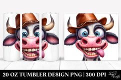 Crazy Funny Cow Portrait | 20 Oz Tumbler Product Image 1