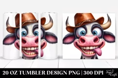 Crazy Funny Cow Portrait | 20 Oz Tumbler Product Image 1