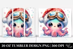 Octopus with Winter Attire, Transparent PNG Product Image 1