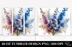 Abstract Shiny Delphinium | 20 Oz Tumbler Product Image 1