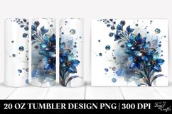 Abstract Shiny Delphinium | 20 Oz Tumbler Product Image 1
