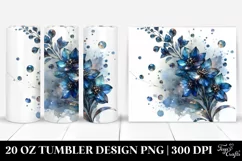 Abstract Shiny Delphinium | 20 Oz Tumbler Product Image 1