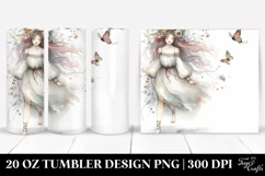 Boho Fairy Dancing Clipart, Transparent 20 Oz Tumbler Product Image 1