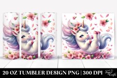 Baby Unicorn Tumbling Spring Petals | 20 Oz Tumbler Product Image 1