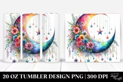 Colorful Half Moon and Stars | 20 oz Tumbler Product Image 1