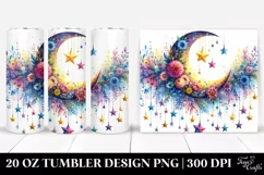 Colorful Half Moon and Stars | 20 oz Tumbler Product Image 1