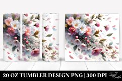 Tumbling Spring Petals Design | 20 Oz Tumbler Product Image 1