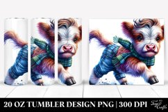 Revolted Baby Highlandcow Running | 20 oz Tumbler Product Image 1