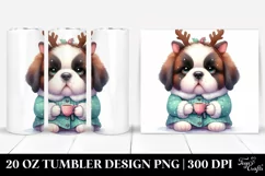 Baby Saint Bernard with Tea Cup, Transparent PNG Product Image 1