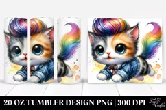 Funny Baby Cat Running | 20 oz Tumbler Product Image 1