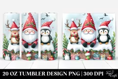 Cute Christmas Gnome and Friends PNG Product Image 1