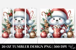 Cute Polar Bear with Hot Cocoa, High-Res PNG Product Image 1
